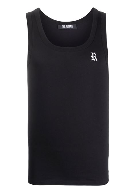 Black logo-patch tank top - men RAF SIMONS | 231M122B190170099